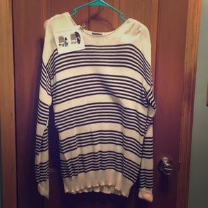 Market and spruce sweater.